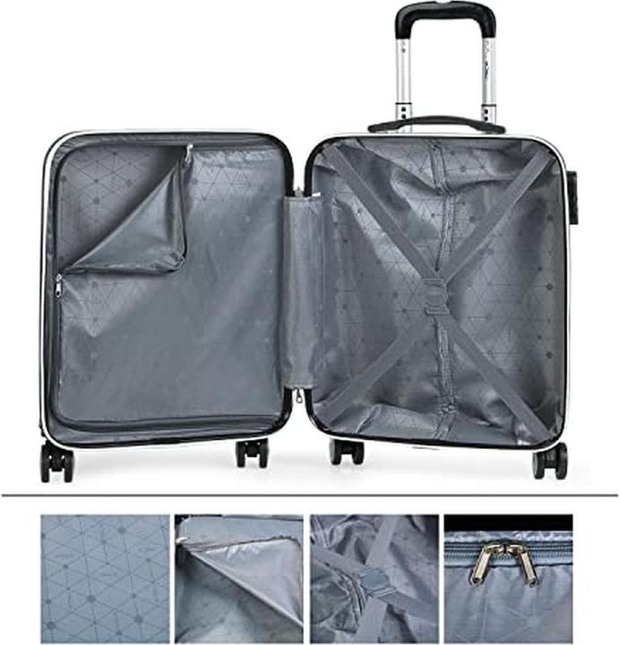 Actual product image Itaca Medium Trolley Suitcase with Lightweight ABS Hard Shell, 4 Wheels, and Number Lock