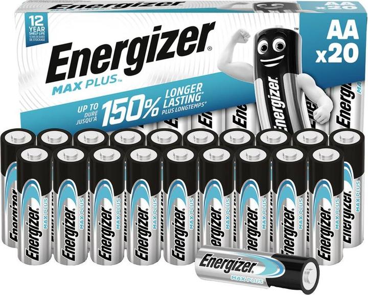 Image du produit Energizer Max Plus Mignon (AA) 20 pièces (20 pcs, AA)