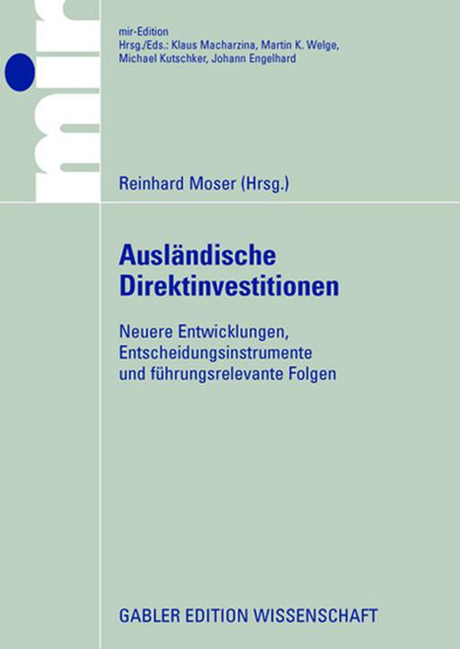 Produktbild Ausländische Direktinvestitionen (Deutsch, 2008)
