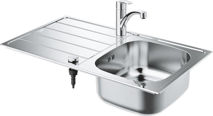 Produktbild Grohe Einbauspülen-Set K500 mit Küchenarmatur edelstahl (Einbauspüle)