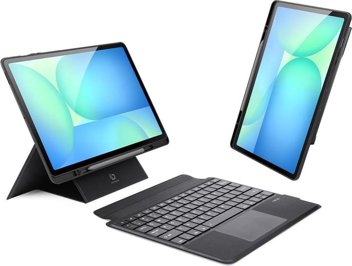 Actual product image OEM Book case DUX DUCIS case DK foldable with Wireless Keyboard for SAMSUNG Tab S10 FE Plus black (DE)