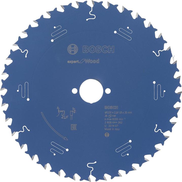Produktbild Bosch Professional Zubehör Kreissägeblatt Expert for Wood, 230 x 30 x 2,8 mm, 36