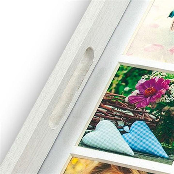 Productafbeelding ZEP Fotobakje wit 45x35 hout fotobakje 9 plaatjes