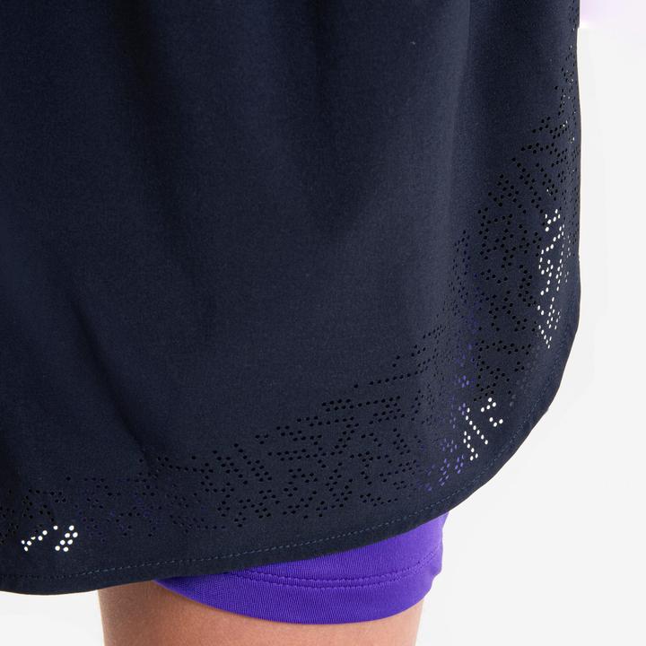 Actual product image Kiprun Laufshorts Mädchen atmungsaktiv - Dry+ 900 dunkelblau/lila