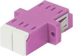 Actual product image Synergy 21 Fibre optic coupling, LC female/LC female, 50/125u multimode OM4, erica violet, duplex, PVC, with
