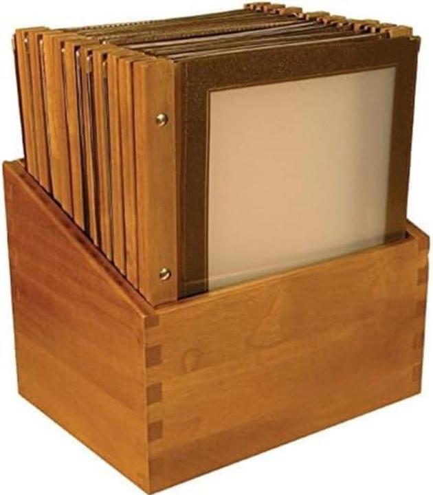 Image du produit Securit Chemise pour menus WOOD, DIN A4, boîte de 20, brun