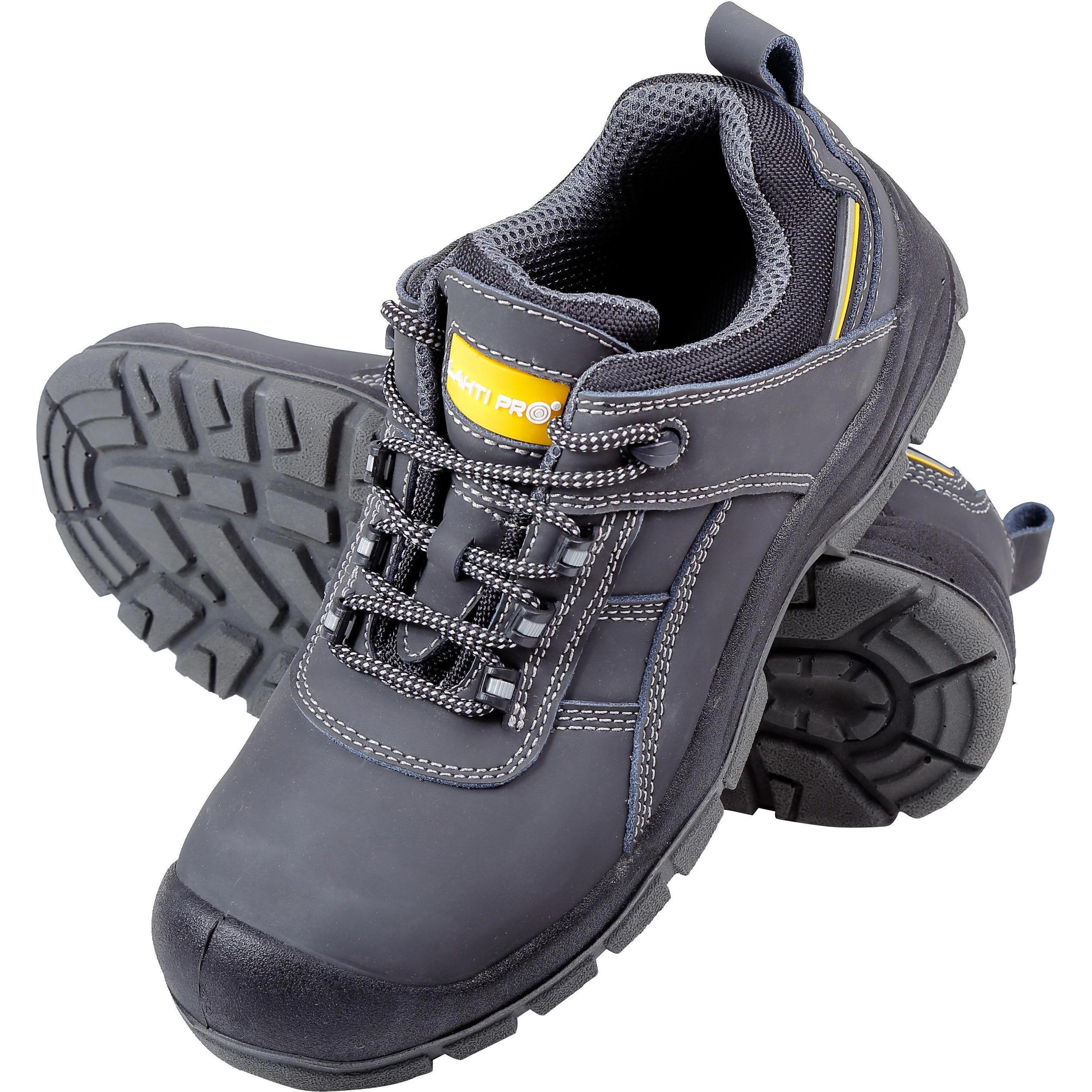Lahti Pro, Sicherheitsschuhe, Black and yellow nubuck shoes, s3 src, "47", ce, lahti (S3, 47)