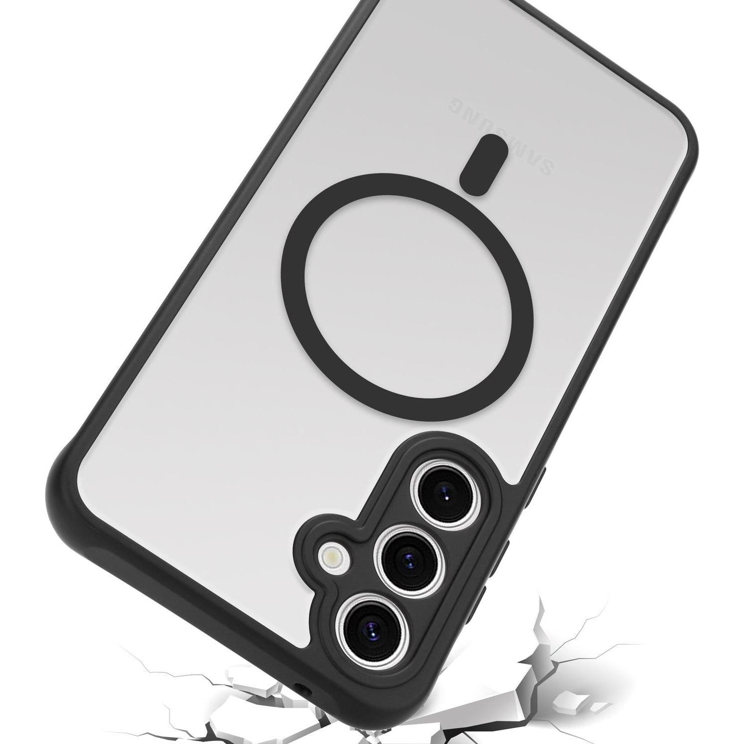 Thumbnail - Cadorabo Hüllekompatibel mit MagSafe TPU Schutz (Samsung Galaxy S24+), Smartphone Hülle, Schwarz