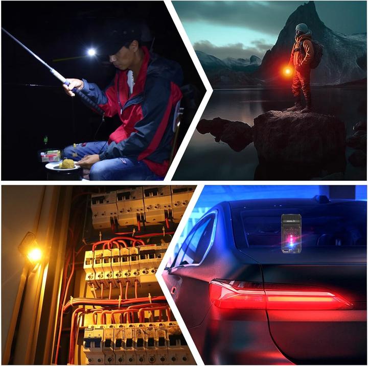 Actual product image Boruit V15 Mini Power Lamp - 80° Rotating - 1200 Lumens -10 Modes - Magnetic Base (Black)