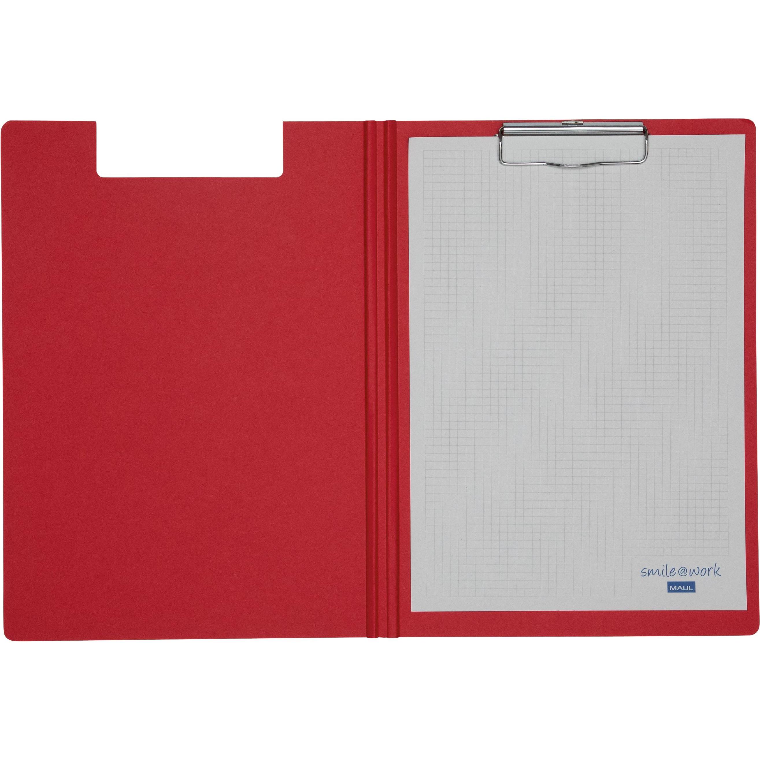 Thumbnail - Maul, Unterlage, Klemmbrett-Mappe balance, Karton, rot stabiler Karton kaschiert mit naturbelassenem Kraftpapier (23 x 3...