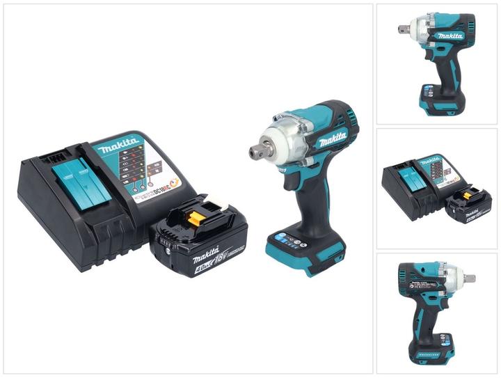Actual product image Makita DTW 301 RM1 cordless impact wrench 18 V 330 Nm 1/2" brushless + 1x rechargeable battery 4.0 Ah +