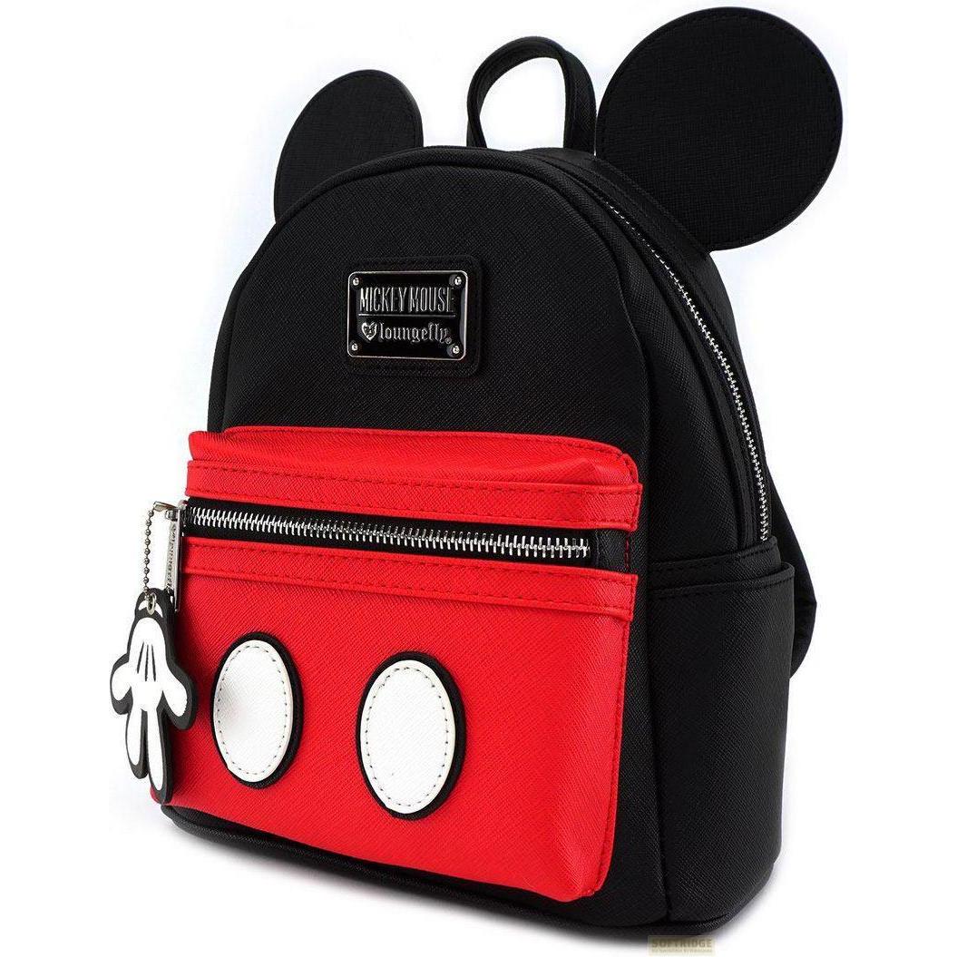 Loungefly, Borsa Scuola Materna, Zaino Disney By Mickey, Nero