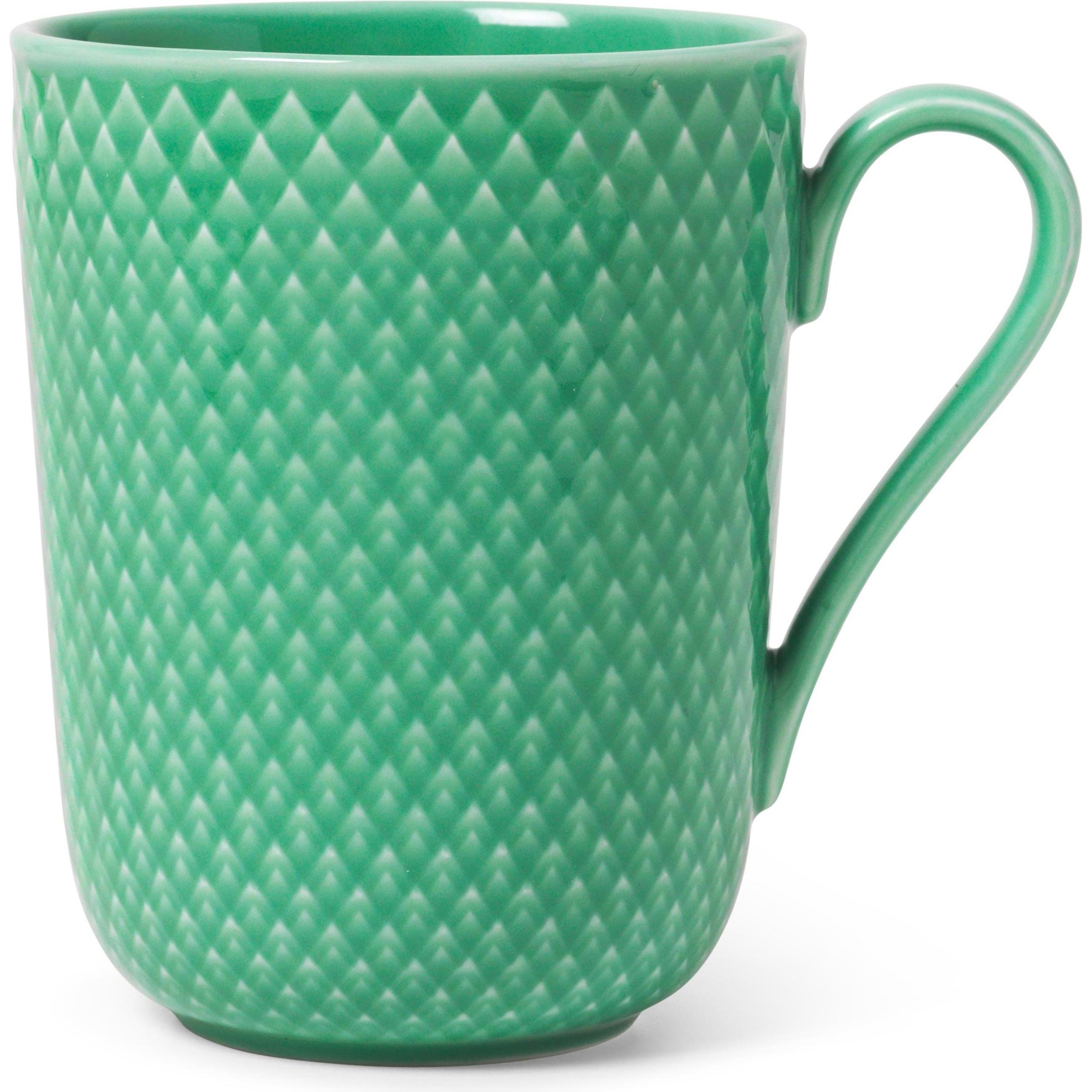 Lyngby Tazza Rhombe Color con manico, Tazza, Verde