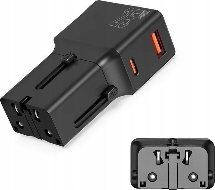 Produktbild Mobile Origin Travel adapter 25W EU/US/UK/AU black
