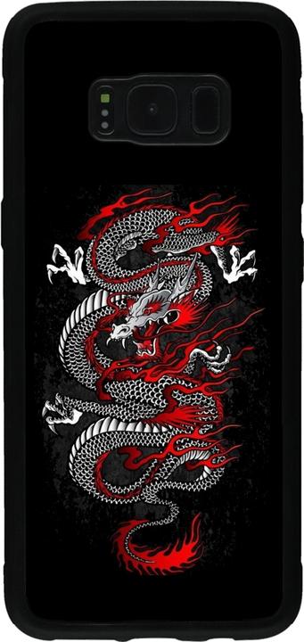 Produktbild PhoneLook Hülle Silikon schwarz Japanese style Dragon Tattoo Red Black (Samsung Galaxy S8)