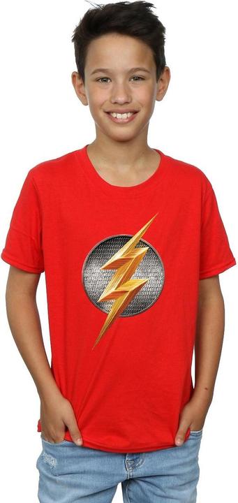 Actual product image Boys Justice League Movie Flash Emblem T-Shirt (152, 158)