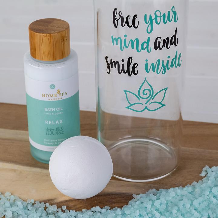 Immagine prodotto Accentra Set da bagno HOME SPA in confezione regalo, comprensivo di olio da bagno da 100 ml, macchia da (Set per la cura dei capelli)