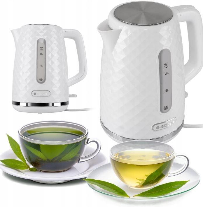 Actual product image Eldom C280B Electric kettle ELLI capacity 1 7 l power 2200 W black strix white (1.70 l)