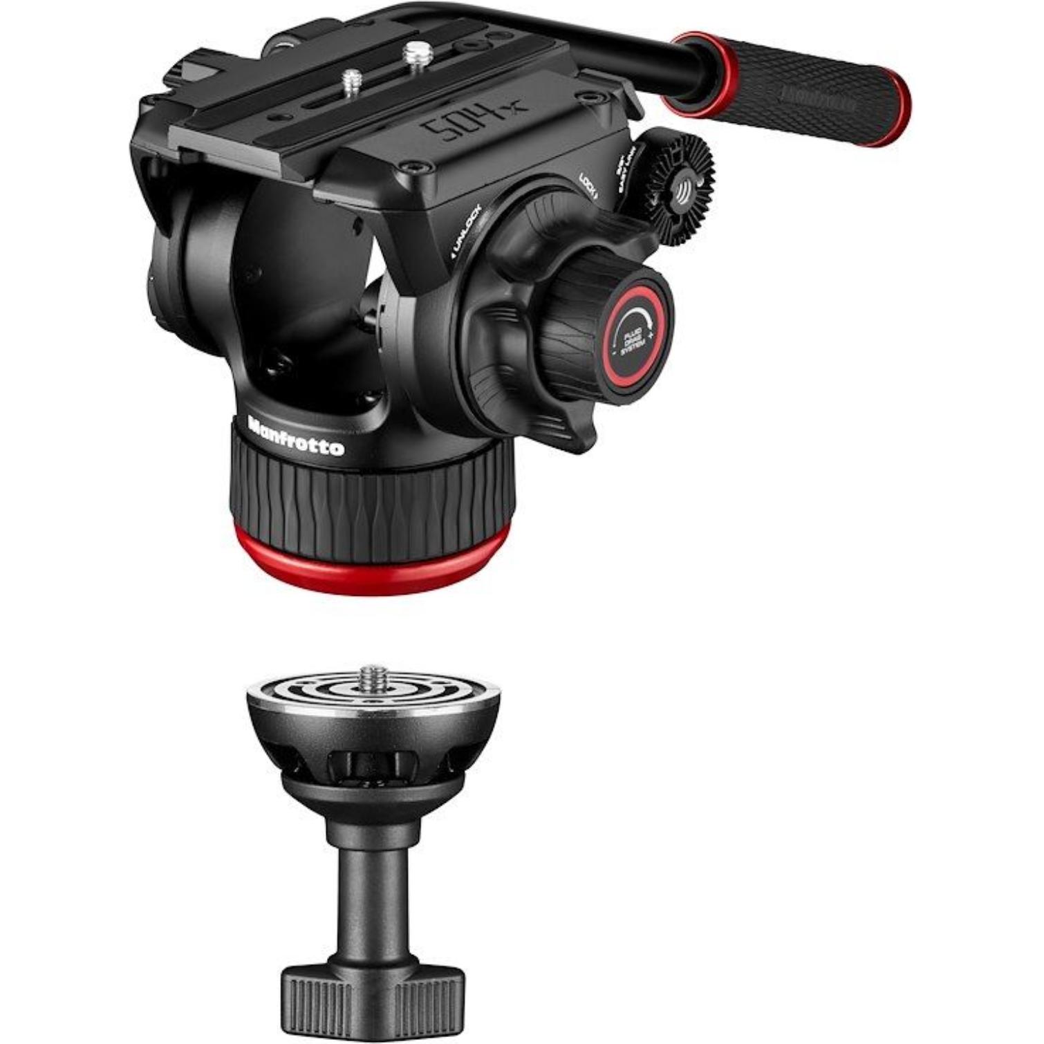 Thumbnail - Manfrotto 504 & Alu Twin MS (Metall), Stativ, Schwarz