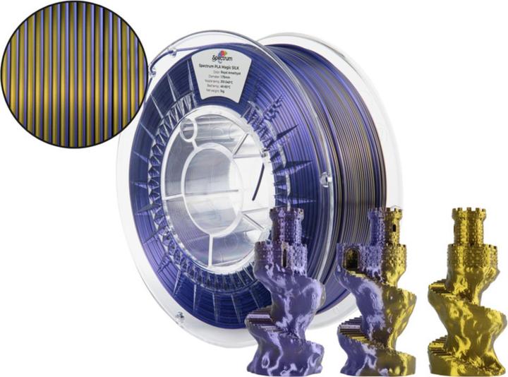 Immagine prodotto Filament · PLA Magic SILK · ROYAL AMETHYST · 1.75mm · 1kg (PLA, 1.75 mm, 1000 g, Viola)