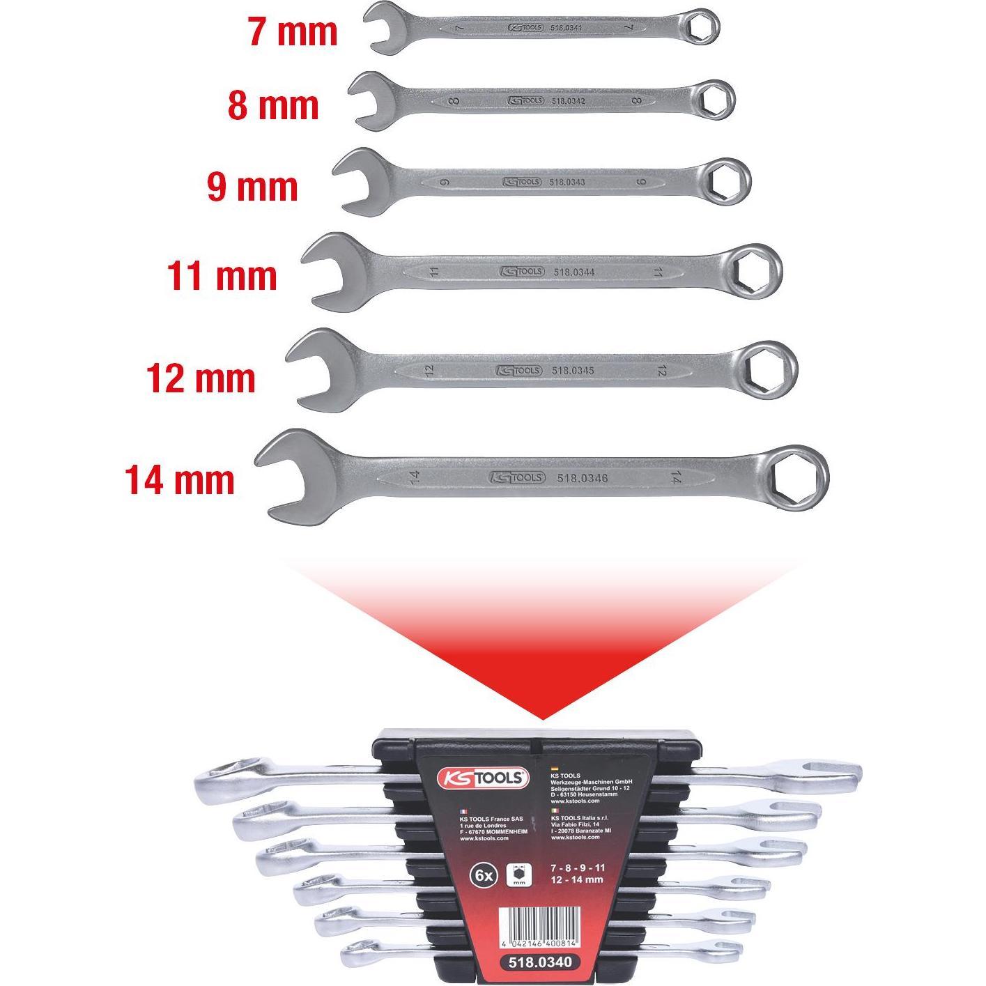 KS Tools, Schraubenschlüssel, 518.0340 (14 mm)