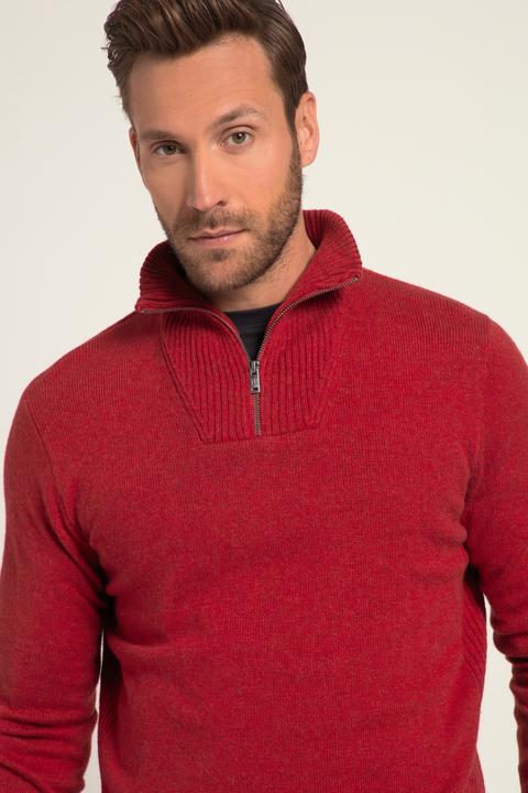 Produktbild JP1880 Stricktroyer, Pullover, Stehkragen mit Zipper, Multigarn (XXL)