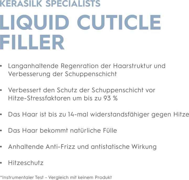 Nutritional values and ingredients Kerasilk Specialist - Liquid Cuticle Filler (50 ml)