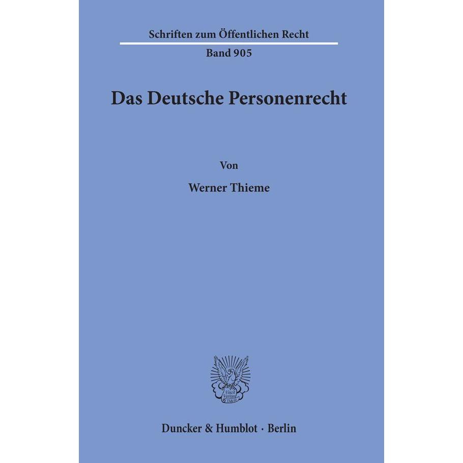Das Deutsche Personenrecht, Fachbücher