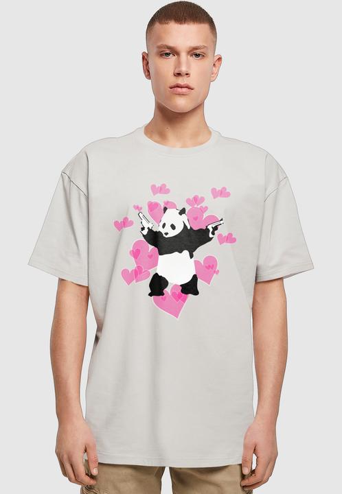 Produktbild Merchcode Brandalised - Panda Guns With Hearts Heavy Oversize Tee - 189285 (M)