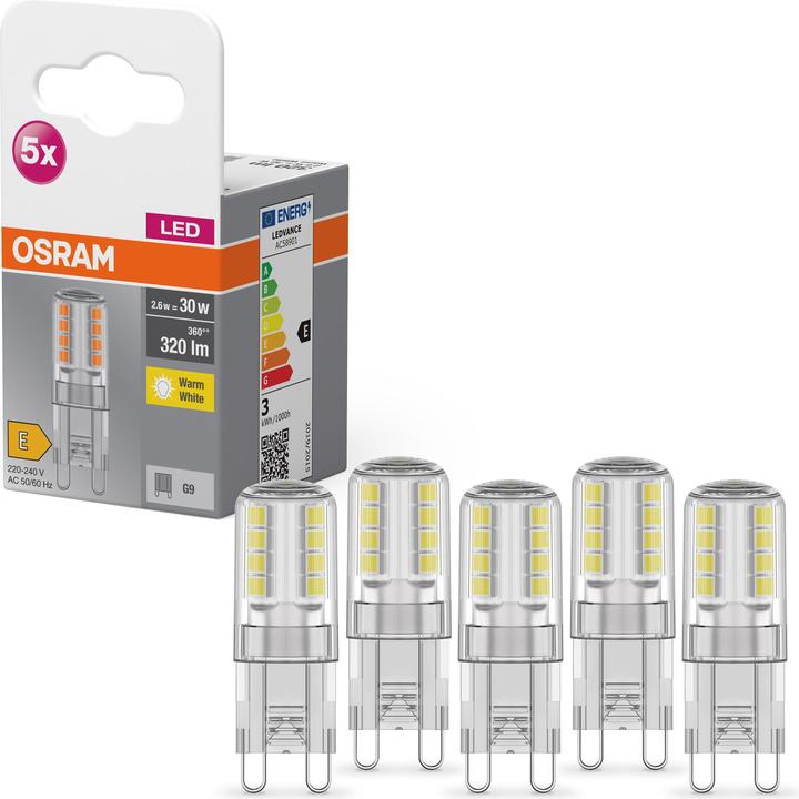 Actual product image Osram Base Pin (G9, 2.50 W, 320 lm, 5 x, E)