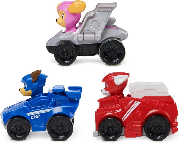 Immagine prodotto Spin Master PAW Patrol: Il super film, Pup Squad Gift Pack con 3 veicoli, con auto giocattolo di Chase, Skye e M