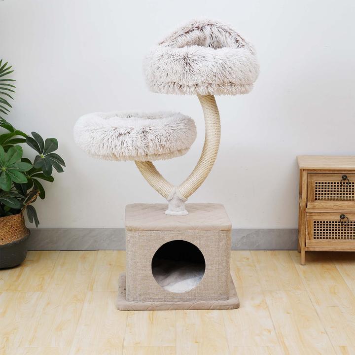 Actual product image Fudajo Scratching post (95 cm, Brown, Cream)
