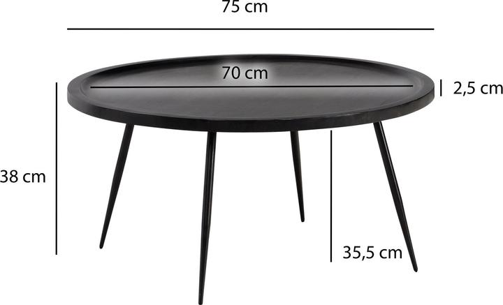 Image du produit Wohnling 75x75x38 (75 x 75 x 38 cm)
