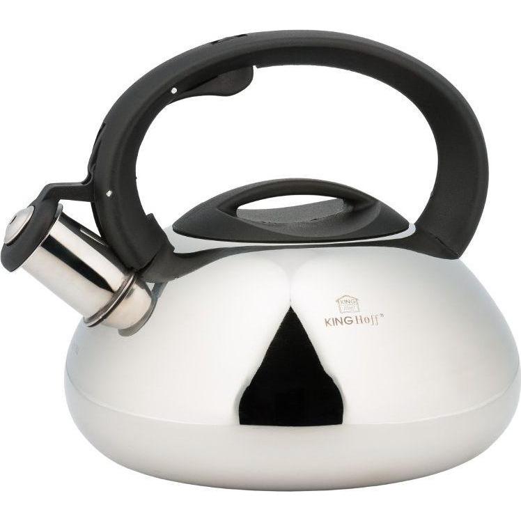 King KETTLE WITH WHISTLE KINGHOFF 3.0L KH-3262, Wasserkocher, Silber