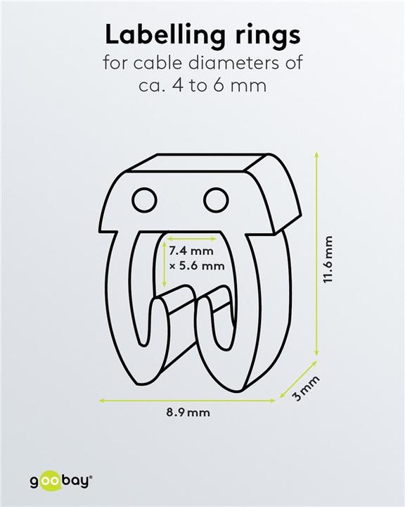 Produktbild Goobay Kabelmarker-Clips