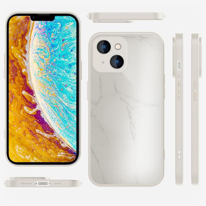 Produktbild Nalia Hartglas Hülle Marmoroptik (Apple iPhone 14)