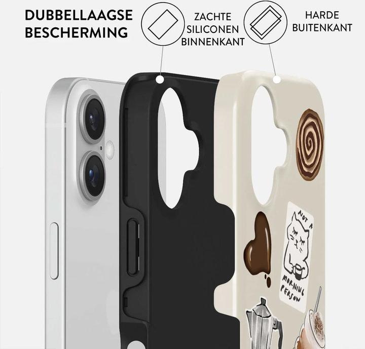 Actual product image Burga Tough MagSafe Case Apple iPhone 16 - Oat Milk Please (Apple iPhone 16)