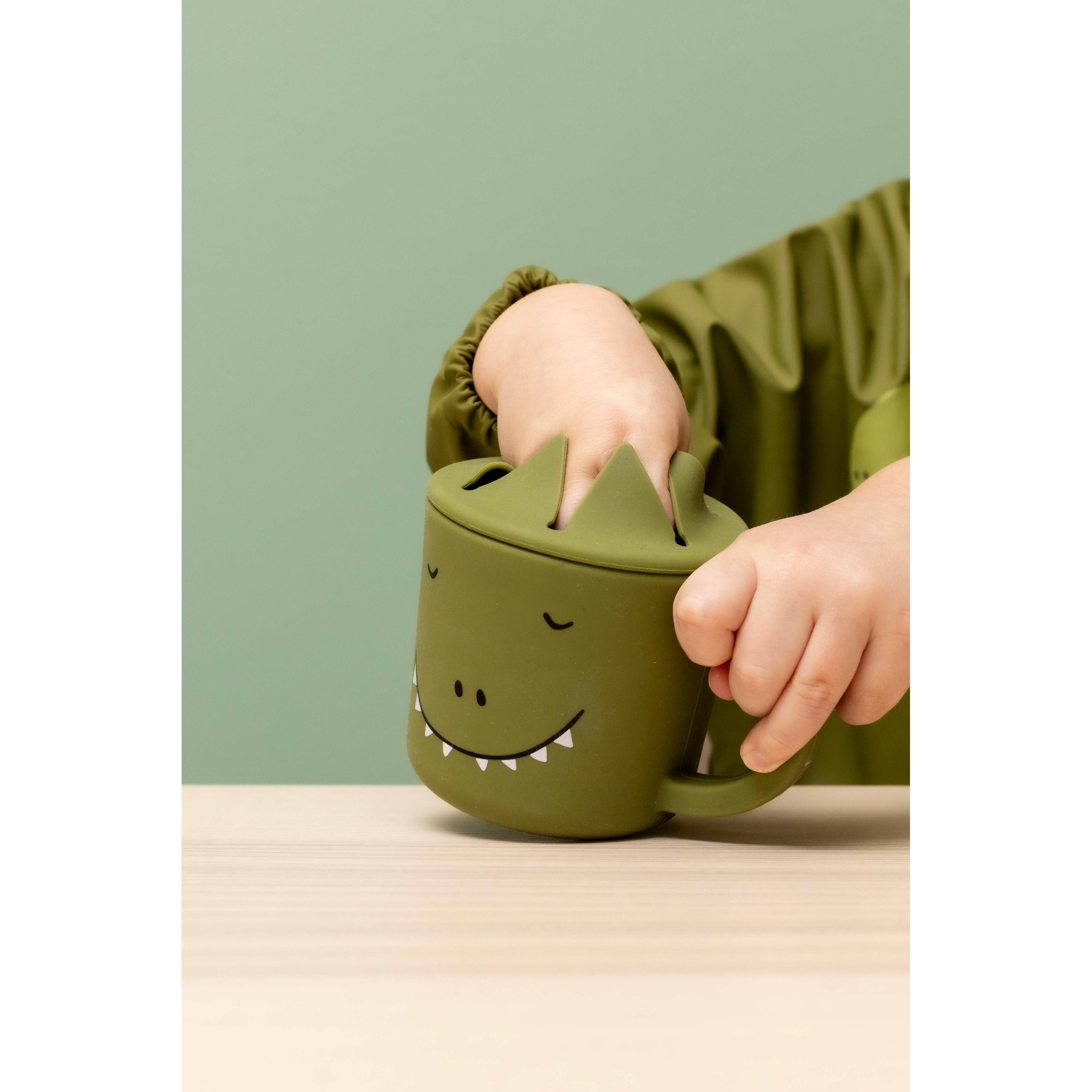 Thumbnail - Trixie, Kindergeschirr + Kinderbesteck, Silikon Snackbecher Dino