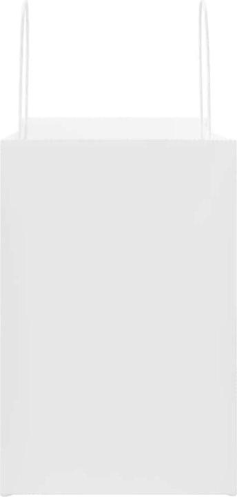 Produktbild vidaXL Kraftpapiertüten 250 Stk. mit Henkel Weiss 26x17x25 cm Papiertüte (Geschenktüte, 250 x)