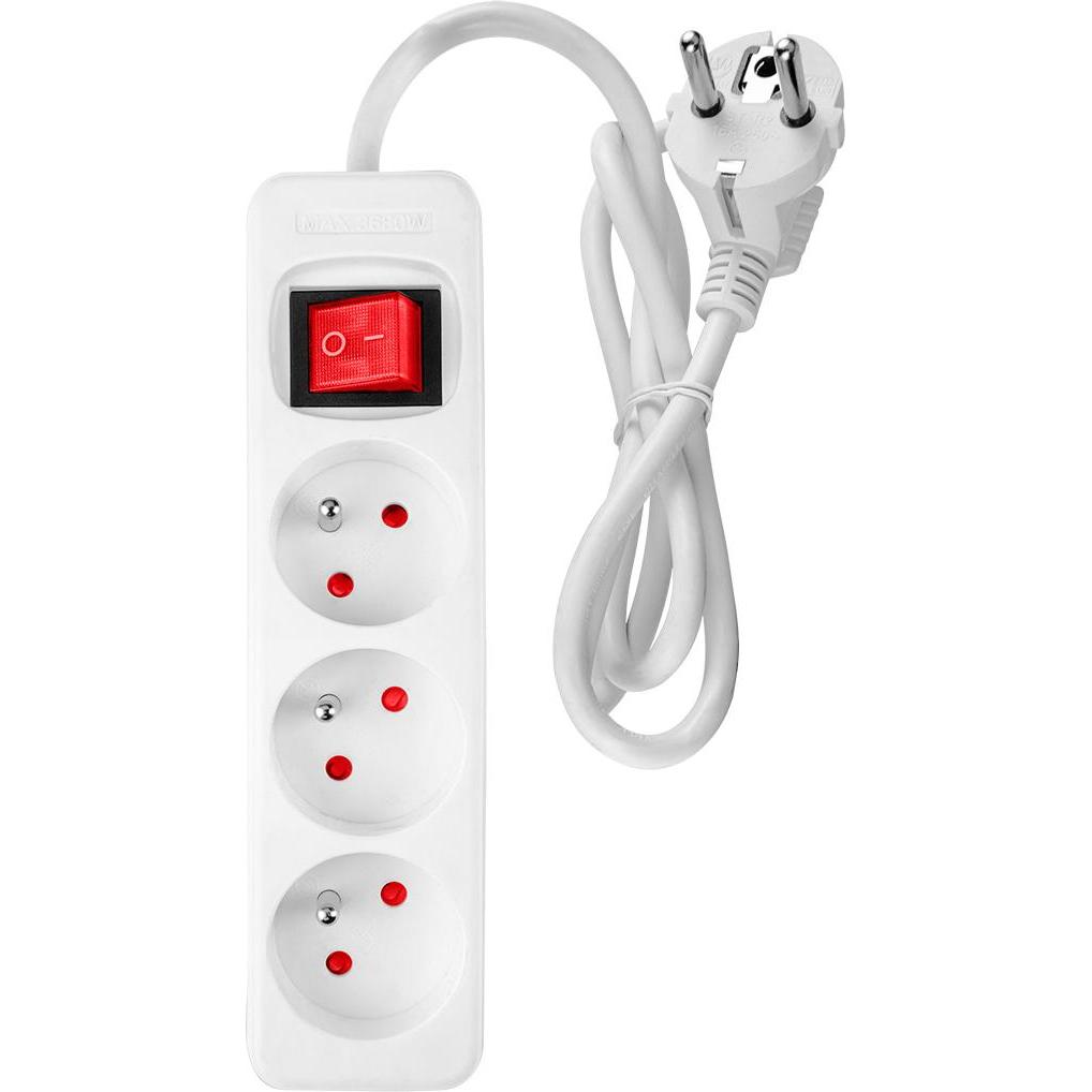 Neo, Prolunga, Verlängerungskabel 1.5m, 3x1.5mm2, 3G, weiss, ON/OFF (1.50 m)