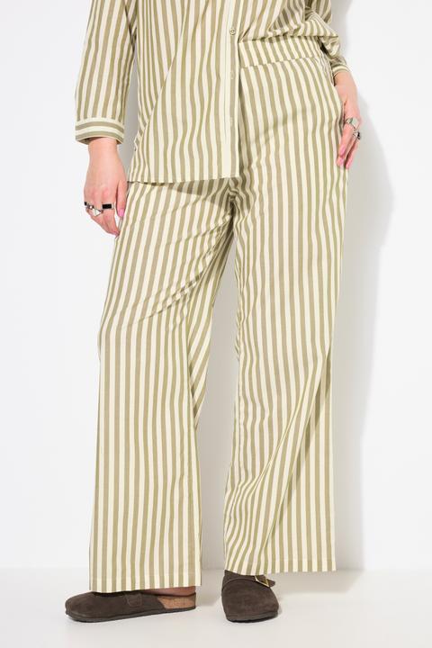 Produktbild Studio Untold Streifenhose, Wide Legs, Elastikbund (56)