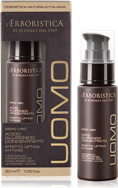 Actual product image L'Erboristica di Athena's L'ERBORISTICA UOMO Anti-Aging Face Serum for Men 30ml with Hyaluronic Acid (30 ml)