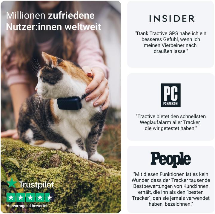 Immagine prodotto Tractive CAT Mini Localizzatore GPS per gatti (Gatto, Generale)