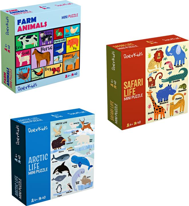 Produktbild DoerKids Mini Puzzle 10+1 set (40 Teile)