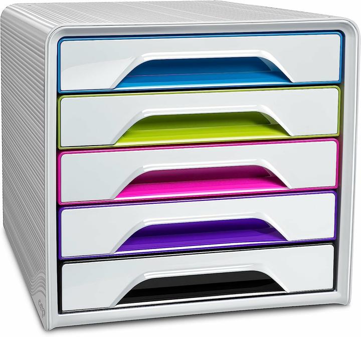 Productafbeelding Cep Ladebox Smoove wit/gekleurd DIN A4 met 5 laden (A4)