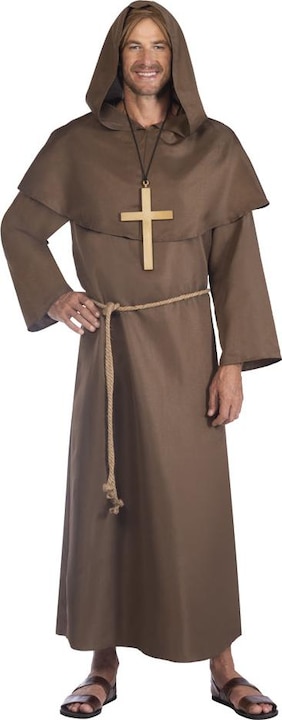Produktbild Amscan Erwachsenenkostüm Mönchskutte braun Grösse Plus (XL)