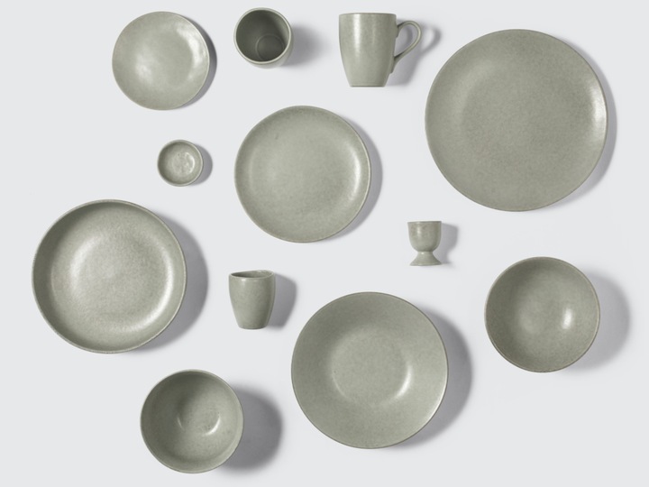 Actual product image Broste Copenhagen NORDIC MARSH crockery set for lunch for two 6 pcs (6 Piece)