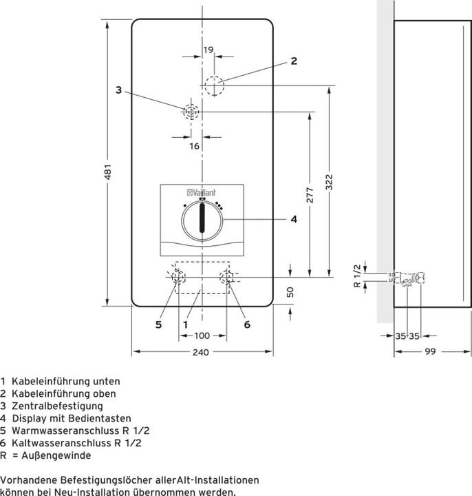 Immagine prodotto Vaillant Scaldabagno elettrico istantaneo