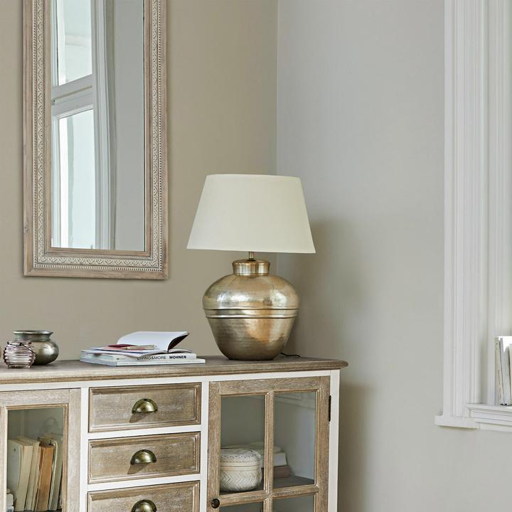 Image du produit Loberon Lampe de table Madison crème/argent antique (E27)