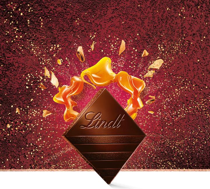 Produktbild Lindt Excellence Dunkel mit Gebäckstückchen & Caramel (100 g)